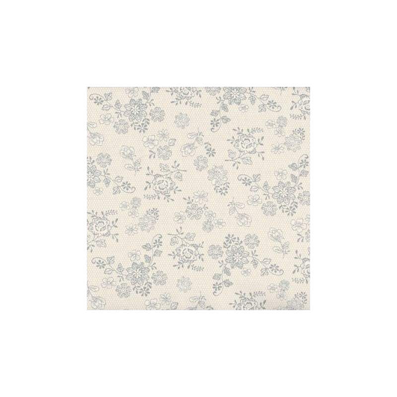 Stof Merci Beaucoup, Tessuto Grigio con Fiori Stof - 1