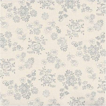 Stof Merci Beaucoup, Tessuto Grigio con Fiori Stof - 1