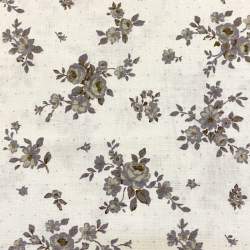 copy of Stof Merci Beaucoup, Tessuto Grigio con Fiori Stof - 1