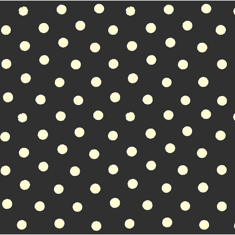 Moda Fabrics, Little Black Dress- Tessuto Nero con Grandi Pois Panna Moda Fabrics - 1
