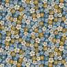 Denim Florals, Spring Flourish, Tessuto Azzurro con fiori ocra e crema - Liberty Fabrics Liberty Fabrics - 1