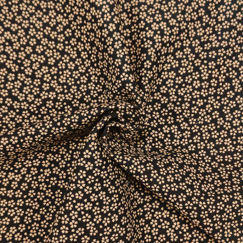 Tessuto giapponese nero con fiori di sakura - Sevenberry Basic Sojitz Fashion - 1