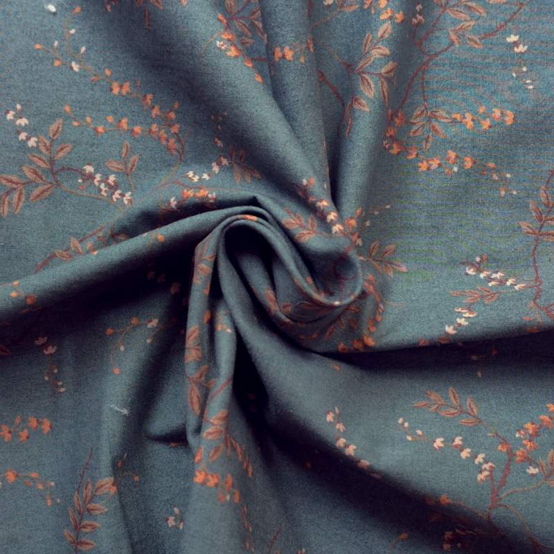 27th Centenary Collection by Yoko Saito, Tessuto Blu con Piccoli Fiori Sojitz Fashion - 1