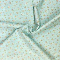 Tessuto verde acqua a pois con fiorellini - Moda Fabrics, Bespoke Bloom
