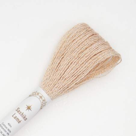 Filo per Sashiko Lamé 40m, Arancione e Argento