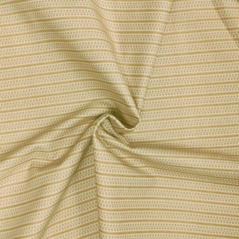 Tessuto beige con righe di fiorellini - Valley Forge 1860-1880