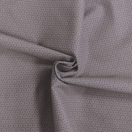 Tessuto americano grigio con esagoni - Compose David Textiles