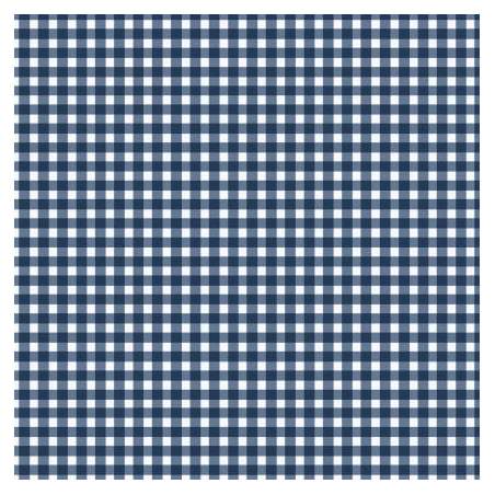 Maywood Studio, Beautiful Basics Rich Navy Classic Check, Tessuto a Quadretti Blu Scuro
