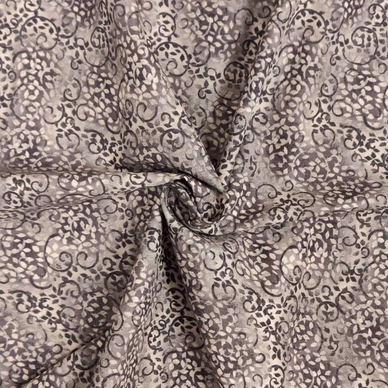 Tessuto grigio tortora sfumato con Rami e Foglie - Wilmington Prints Essentials
