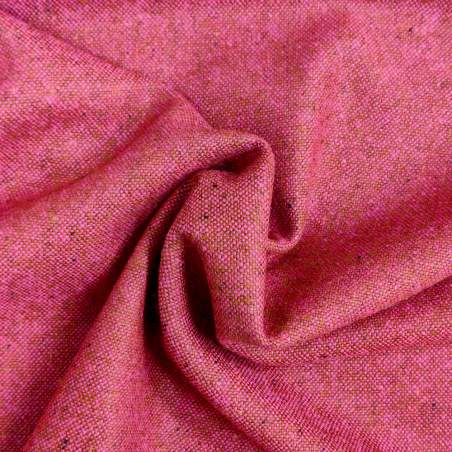 Tessuto di pura Lana tipo Tweed colore fucsia
