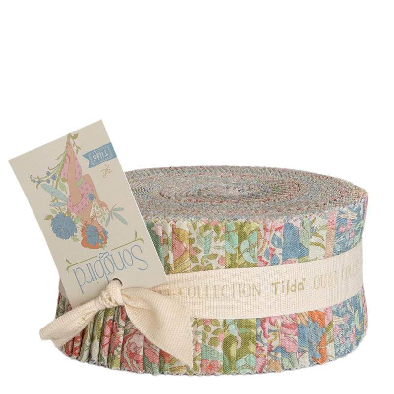 Tilda Songbird Fabric Roll, 40 Strisce da 2,5 x 42 pollici Collezione Base