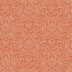 Tilda Songbird Lila Coral, Tessuto Corallo con Fiori tono su tono