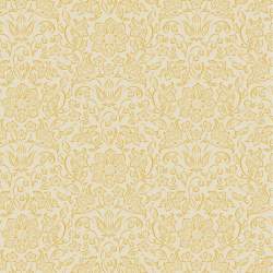 Tilda Songbird Lila Light Yellow, Tessuto Giallo Chiaro con Fiori tono su tono