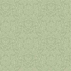 Tilda Songbird Lila Sage Mist, Tessuto Verde Salvia Chiaro con Fiori tono su tono