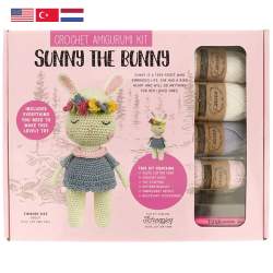 Kit di Crochet Amigurumi, Coniglietto Sunny The Bunny, circa 30 cm