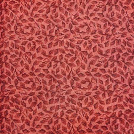 Stim Italia, Tessuto Rosso con Piccole Foglie