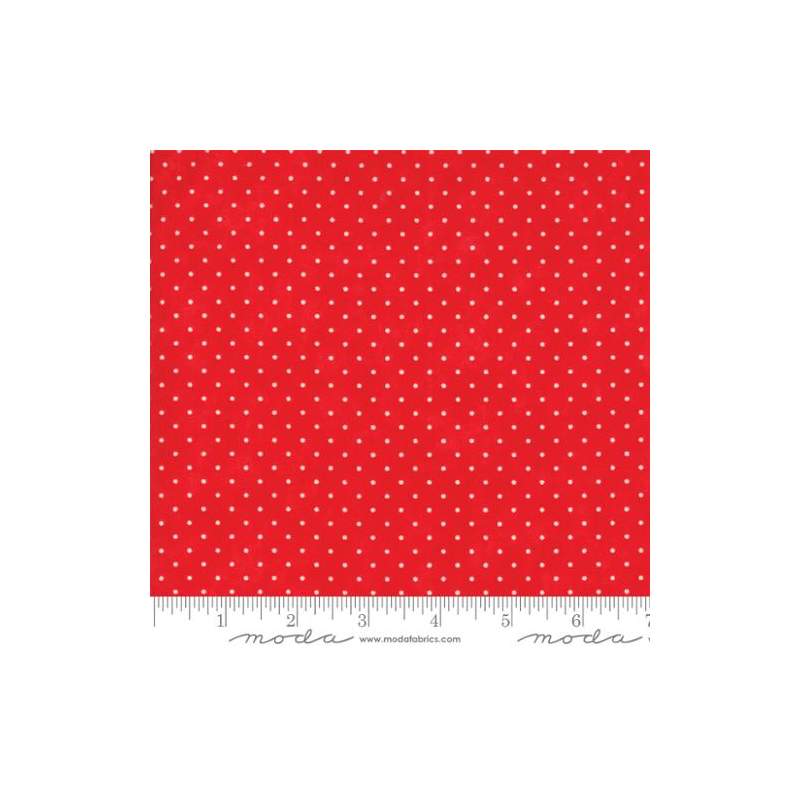 Moda Fabrics Essential Dots - Tessuto Rosso Sfumato a Pois
