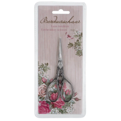 Forbici da Ricamo Vintage con lame da 3,5 cm e manici neri metallizzati - Deluxe Black Nickel