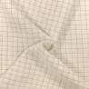 Tessuto 100% Lino Beige con Quadretti Ecrù da 2 cm circa