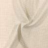 Tessuto 100% Lino Beige con Quadretti Ecrù da 1 cm circa