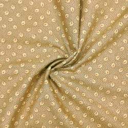 Tessuto nocciola con pois e piccole rose - Moda Fabrics Rambling Rose