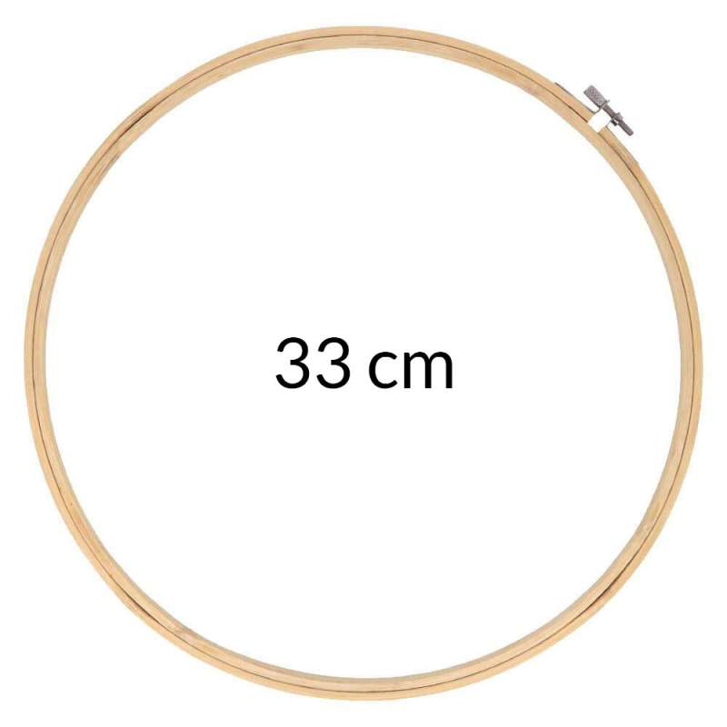 Telaio da Ricamo in Legno, diametro da 33 cm e chiusura a vite - Opry