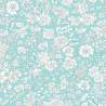 Emily Blossom MERMAID, Tessuto Verde Acqua con fiori bianchi - Liberty Fabrics