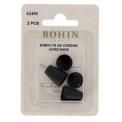 Bohin, Terminali per cordini, Nero, 13,5x22mm - 2pz