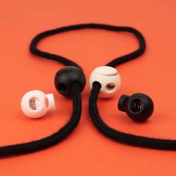 Bohin, Ferma Corda, Bianco, Foro Singolo, 18 x 15mm - 2pz