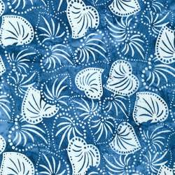 Batiks: Kasuki Collection, Tessuto Blue - Robert Kaufman