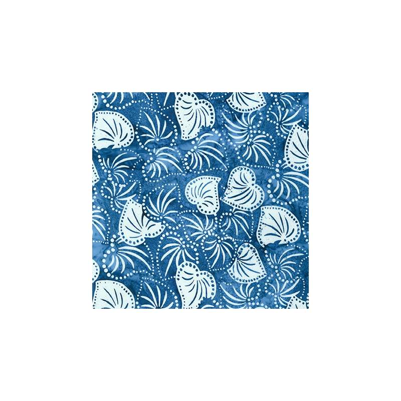 Batiks: Kasuki Collection, Tessuto Blue - Robert Kaufman