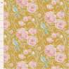 Tilda Songbird Cora Mustard, Tessuto Giallo Mostarda con Peonie e uccellini Tilda Fabrics - 2