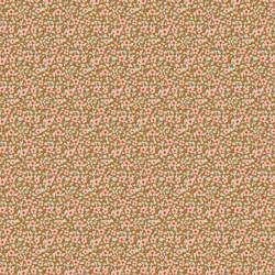 Tilda Brie Basics Sand, Tessuto marrone con fiorellini rosa