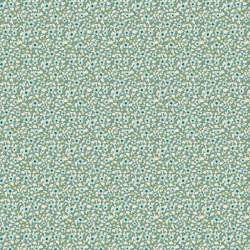 Tilda Brie Basics Teal, Tessuto verde acqua con fiorellini azzurri