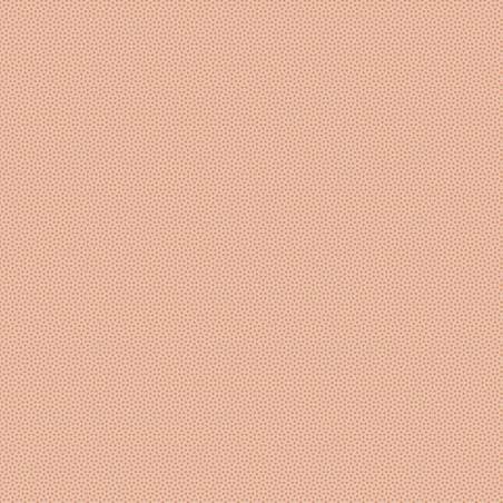 Tilda Poppy Seed Basics Dusty-Peach, Tessuto arancione pesca con micro pois finto unito