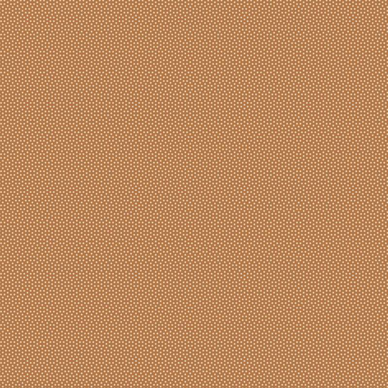 Tilda Poppy Seed Basics Tea, Tessuto marrone con micro pois finto unito