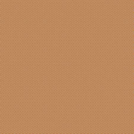 Tilda Poppy Seed Basics Tea, Tessuto marrone con micro pois finto unito