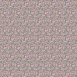 Tilda Brie Basics Grey, Tessuto grigio con fiorellini malva