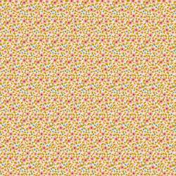 Tilda Brie Basics Mustard, Tessuto giallo con fiorellini rosa
