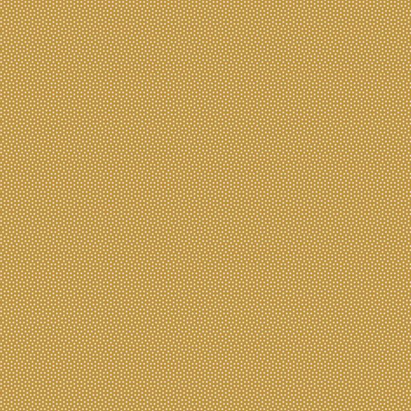 Tilda Poppy Seed Basics Honey, Tessuto giallo miele con micro pois finto unito