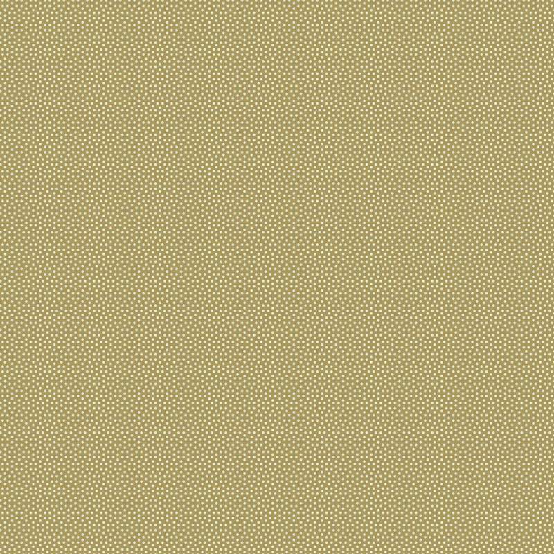 Tilda Poppy Seed Basics Olive, Tessuto verde oliva con micro pois finto unito