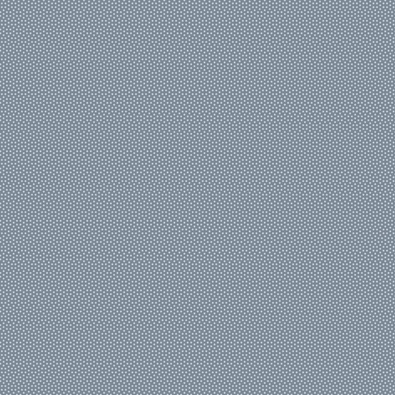 Tilda Poppy Seed Basics Slate, Tessuto blu ardesia con micro pois finto unito