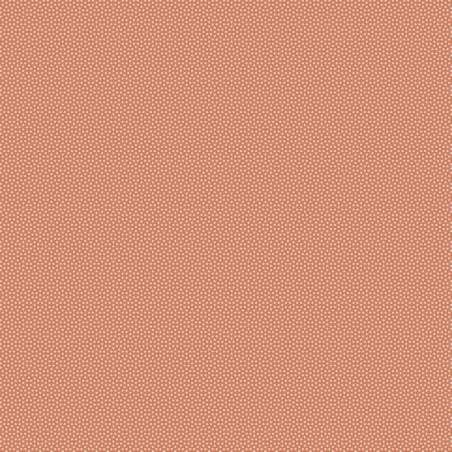 Tilda Poppy Seed Basics Terracotta, Tessuto Arancione con micro pois finto unito