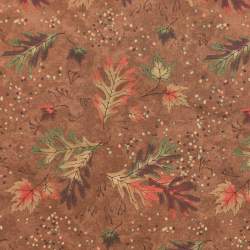 Moda Fabrics Trail's End by Holly Taylor, Tessuto Marrone con Foglie