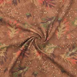 Moda Fabrics Trail's End by Holly Taylor, Tessuto Marrone con Foglie