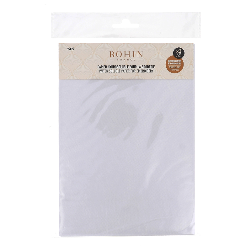 Fogli Adesivi e Idrosolubili per Ricamo - 2 fogli formato 148 x 210 mm