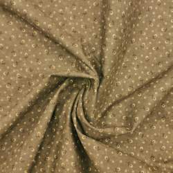 Tessuto marrone con piccoli fiori e pois - Moda Fabrics, Portobello Market