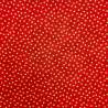 Tessuto rosso sfumato con pois verde pallido effetto neve - Moda Fabrics Christmas Countdown