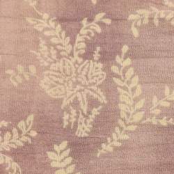 Garza doppia giapponese viola malva con disegni floreali beige