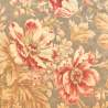 Tessuto grigio tortora con grandi Peonie e Rose - Moda Fabrics, Luna Notte by 3 Sisters